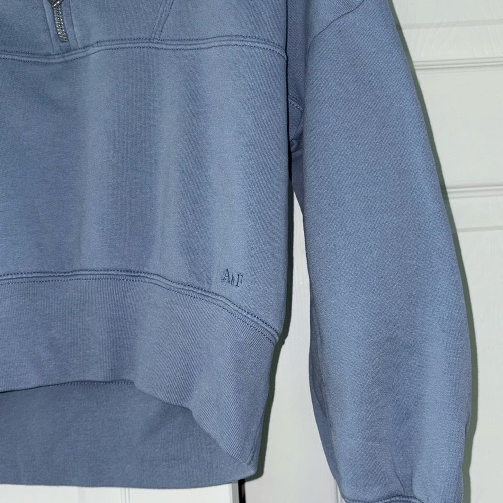 Abercrombie Kids Long Sleeve Girls 1/4 Zip Sweatshirt Size 9/10 - Picture 4 of 8